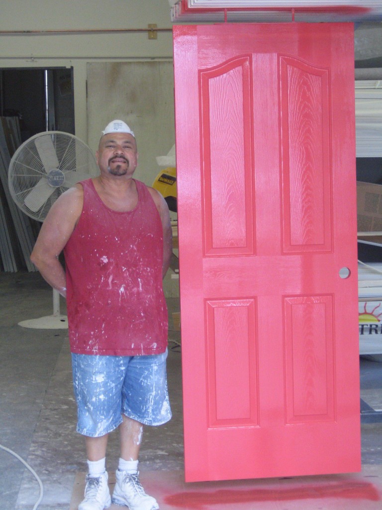 Sal with painted door