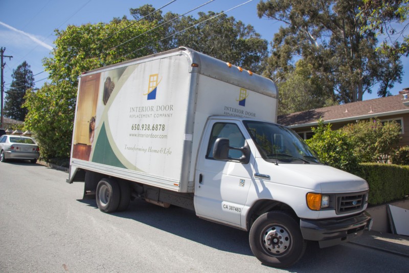 Interior Door Replacement Company truck