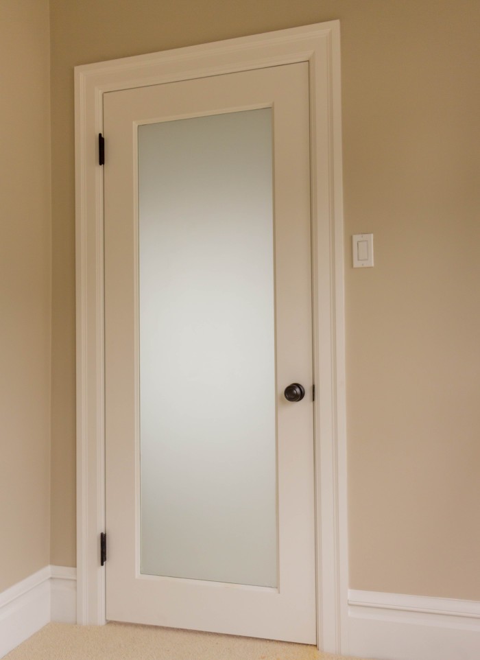 white laminate interior door